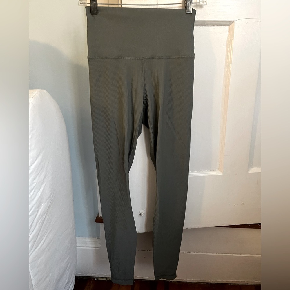 90 degree by reflex Green ribbed  leggings